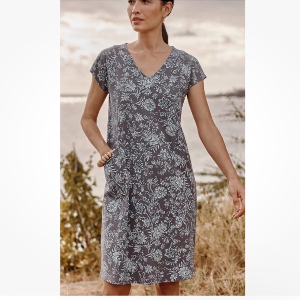 Like NEW!! 4X Gray Blue White Pure Jill Dress with Pockets